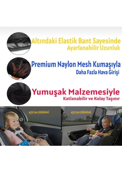 2 Adet Araba Yan Cam Güneşlik Perde Kılıf Güneşliği Oto Araç Arka Yan Cam Için Güneşlik Universal