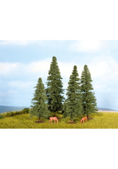Noch 25232 Köknar Ağaçları, 4 Adet, 8-12 Cm. Diorama Malzemesi-54658