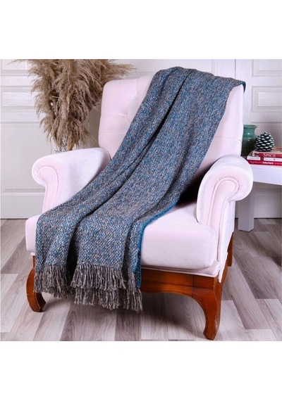 Betires Home Tp16019 Örgü Koltuk Şalı Petrol Mavisi