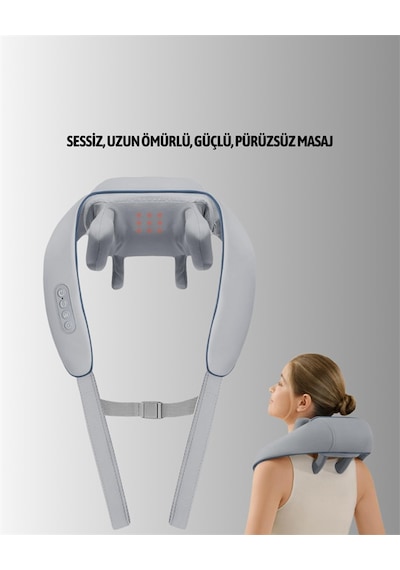 Muratech Vnb-01 Titreşimli Boyun Masaj Aleti Gri Renk