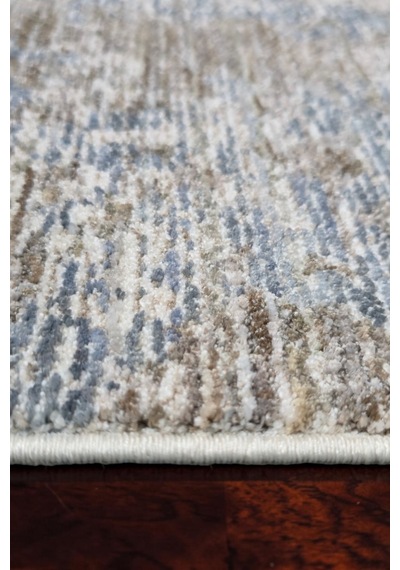 Vivanni Home Everlynn Polyester Vintage Halı Pamuk Atkı Tabanlı Modern Dokuma Ev Halısı Kahverengi Mavi