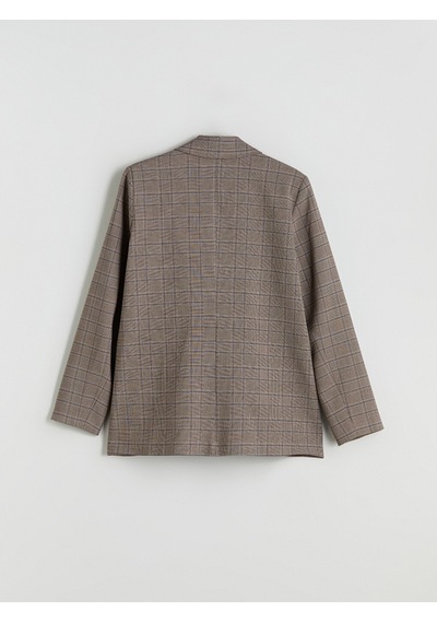 Lcw Vision Bej Ekose Kadın Blazer Ceket