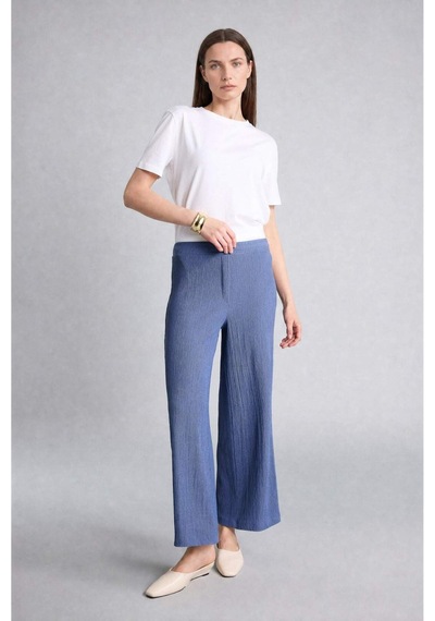 Defacto Culotte Düz Paça Bürümcük Pantolon H8605ax26hsın113 İndigo-ın113