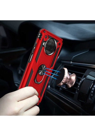Xiaomi Redmi Note 9 Pro 5G Kılıf Vega Yüzük Standlı Zırh Kılıf