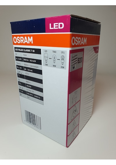 Led Value 18 Watt E27 Duylu 6500kelvin Beyaz Işık 1850lümen