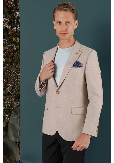Efor C 656 Slim Fit Bej Spor Ceket Bej