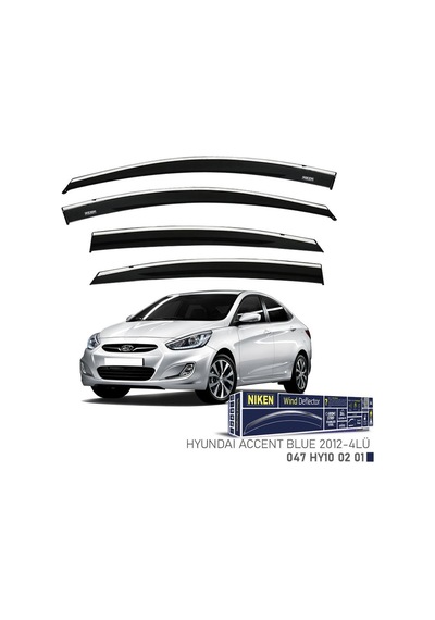Hyundai Accent Blue Niken Kromlu Cam Rüzgarlığı 4lü Set 2012 2020