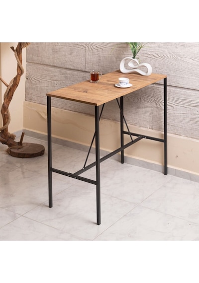 Retodesing Bar Masası 100/45 Yemek Masası Siyah