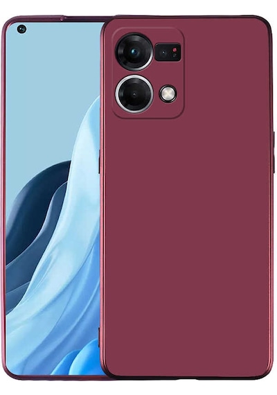 Kilifone - Oppo Reno 7 4g Uyumlu - Kılıf Mat Soft Premier Silikon Kapak - Mürdüm
