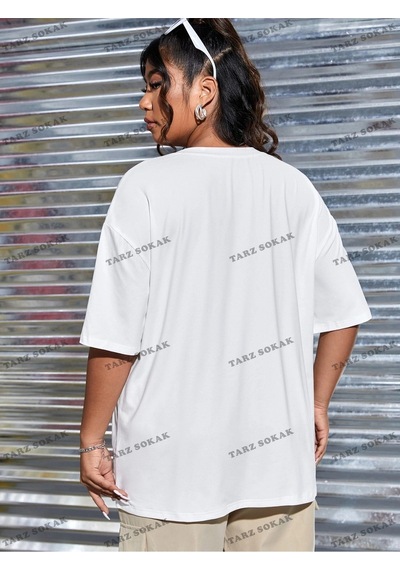 Startmore 1898brooklyn Baskılı Oversize Kalıp Unisex T-shirt Beyaz