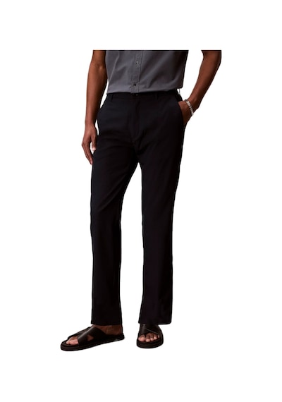 Calvin Klein Lv04lf609g Straight Seersucker Half Elastic Erkek Pantolon Lacivert
