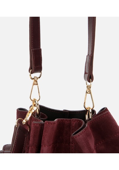 Hotiç Kadın Süet Deri Bordo Bucket Omuz Çantası 03cah316270a780 03cah316270a780 Bordo