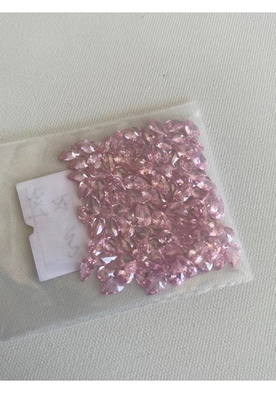 Armut Kesim Sentetik Taş 3x5mm 100 Adet Açık Pembe