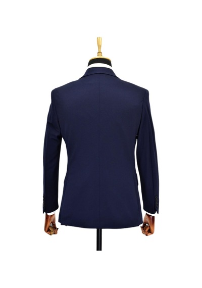 Erkek Lacivert Tek Spor Ceket Çift Yırtmaçlı Bgl-st03974 Lacivert