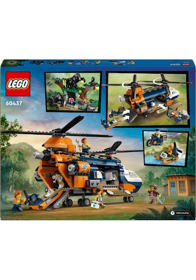LEGO® City Orman Kaşifinin Helikopteri Kamp Yerinde 60437 - 8 Yaş & Üzeri Çocuklar için Yaratıcı Oyuncak Yapım Seti (881 Parça)