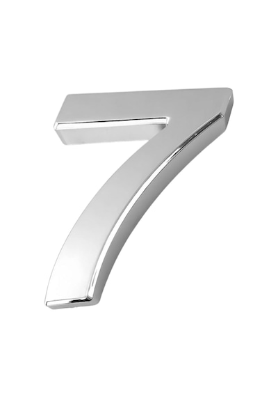 Lexroo Yapışkanlı Kapı Numarası Küçük Boy 50 Mm 5 Cm Numara 7 Rakam Yedi Sayısı Krom Renk Numaralar Standart