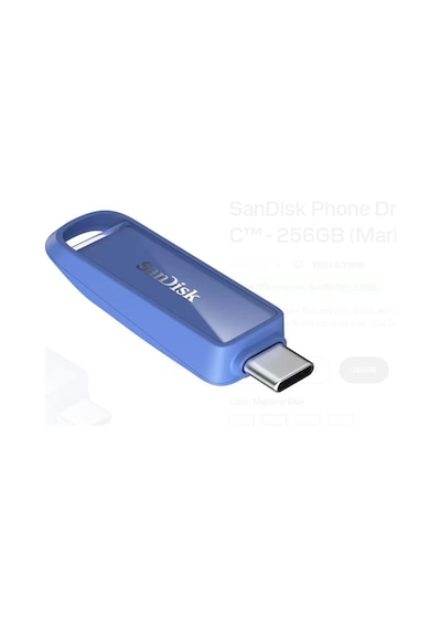 Sandisk Sdıxs0n-256g-gn6nd 256gb Phone Drive With Usb-c-128gb Maritime Blue Flash Bellek Kdo