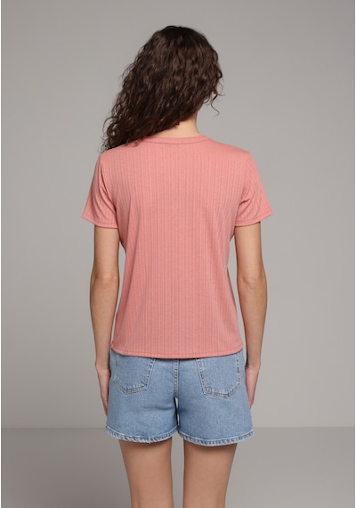 Colin's Colins Regular Fit Yuvarlak Yaka Düz Kadın Pembe Kısa Kol Tişört Cl1080442 Q1.v1 Prs