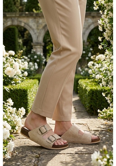 Pierre Cardin Rose Simli Çift Bantlı Kadın Terlik Pc-7934 Z Pembe