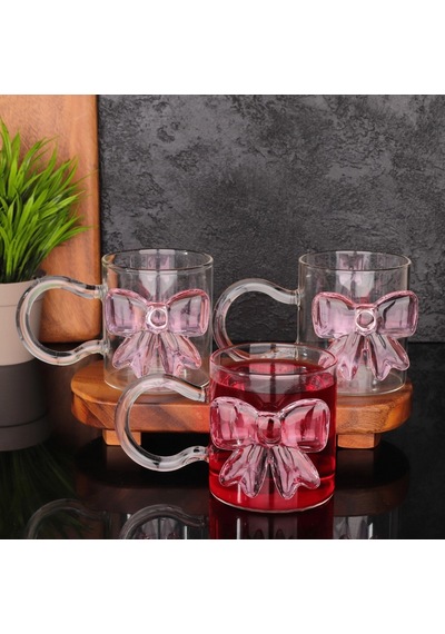 Mien Fiyonklu Cam Kupa 350 Ml Çok Renkli