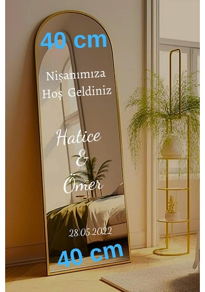 Düğün Nişan Kına İçin Ayna Yazısı Karşılama Panosu İçin Sticker Yazı
