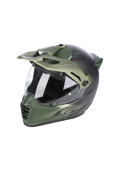 Klim Krios Pro Carbon Echo Adv Rally Motosiklet Kaskı Siyah Yeşil Siyah / Yeşil