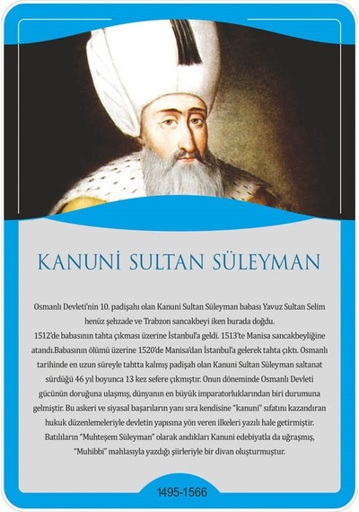 Türk Büyükleri - Kanuni Sultan Süleyman Afişi