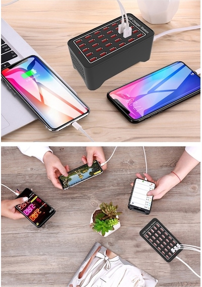 150w 30-port Usb Charger Statıon 30 Port Usb Şarj Istasyonu Çoklu Şarj Aleti