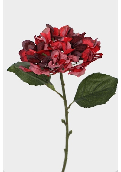 Yapay Tek Dal Pastel Ortanca Dalı 58 Cm Kırmızı