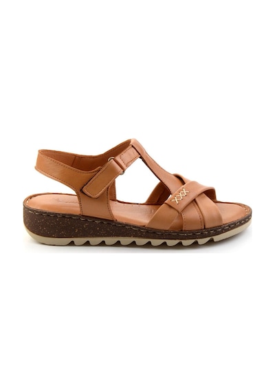 Bambi Taba Leather Kadın Sandalet K05907020703 Taba
