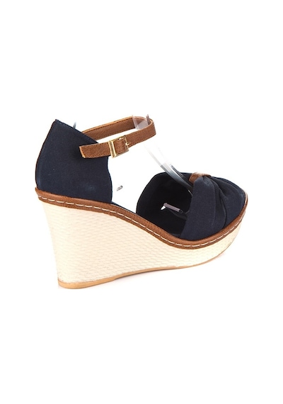 Fox Shoes Lacivert Kadın Dolgu Topuklu Ayakkabı 9674040505