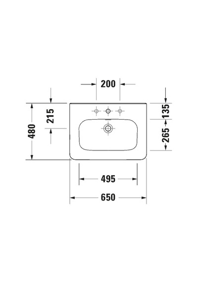 Duravit - Durastyle 65 Cm Beyaz Lavabo - 2320650000- Beyaz