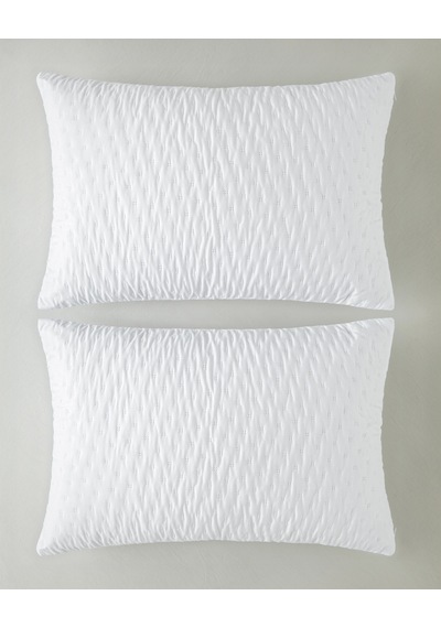Nova Kapitoneli Sıvı Geçirmez 2'li Alez Yastık Kılıfı 50x70 Cm Beyaz