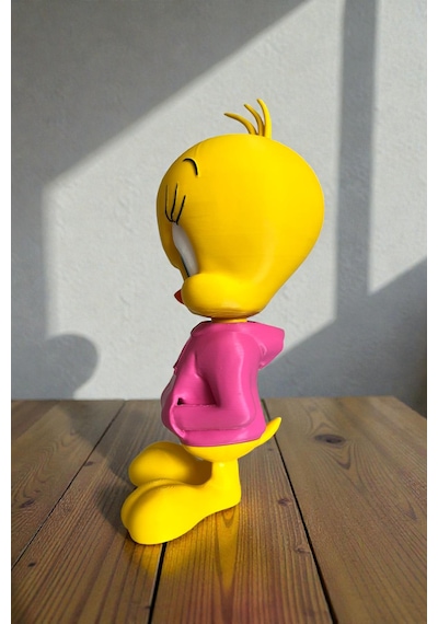 21 Cm 3d Baskı Tweety Figürü, Looney Tunes Figür, Çizgi Film Figürü Çizgi Karakter