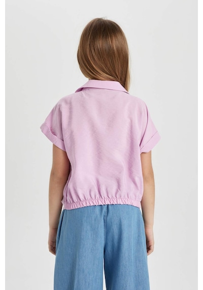 DeFacto Kız Çocuk Cropped Fit Kısa Kollu Gömlek B5063A824SMPN444