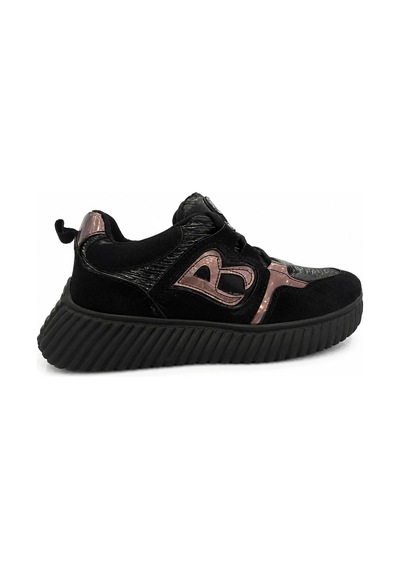 Papucumun Dünyası Kadın Modern Chunky Taban Yumuşak İç Yapılı Günlük Sneaker Siyah