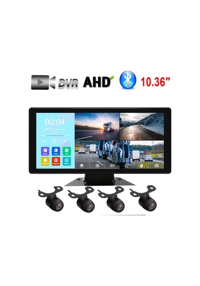 Dokunmatik Ekranlı Ahd 4 Kameralı Video Müzik Dvr Monitör