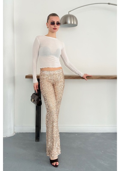Verymoda Pullu Pantolon D2936 Taş