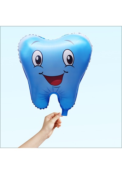Diş Folyo Balon, 50 cm - Mavi