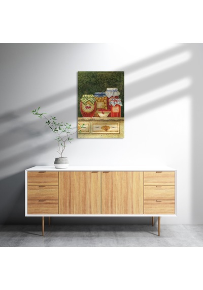 Cakasepetim Vintage Reçel Kavanozları Ahşap Mdf Tablo