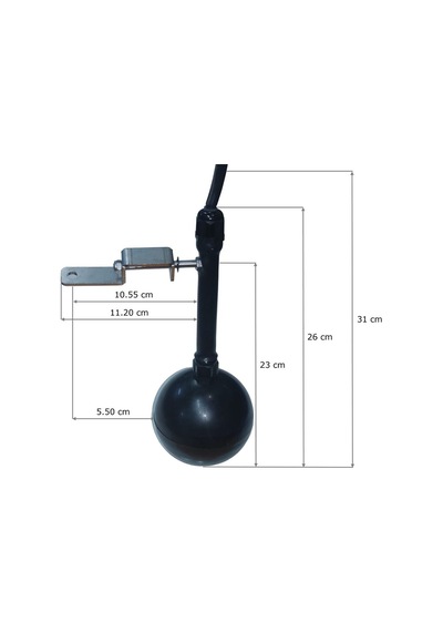 Limit F004 Ldtf 0,6 Metre Kauçuk Kablolu L Model Dar Alan Top Tip Atık Sıvı Dalgıç Pompa Seviye Flatörü