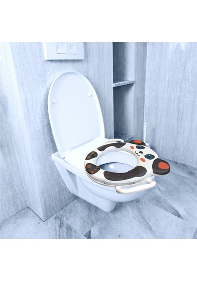 Çocuk Bebek Yumuşak Puf Köpekli Wc Tuvalet Klozet Kapağı Oturağı