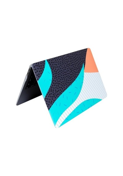 Macbook Air 13.6 İnç Desenli Kılıf A2681 A3113 A3240 A3449 M2 M3 M4 M5 Uyumlu İnce Sert Kapak Hard Case Turkuaz