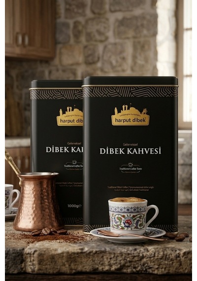 Kahvesi 1000 Gr 2 Li Metal Kutu Toplam 2 Kg Geleneksel Kakuleli Dibek Kahvesi