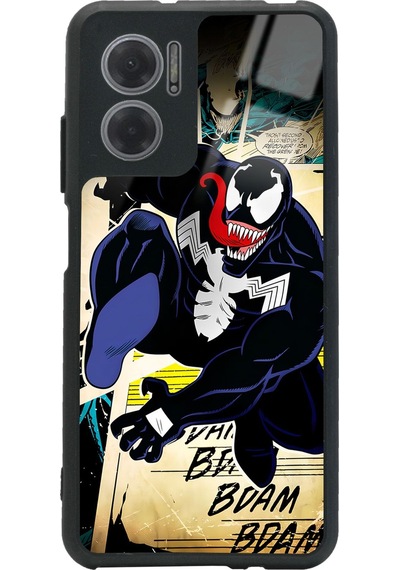 Xiaomi Redmi Note 11e Venom Tasarımlı Glossy Telefon Kılıfı Siyah