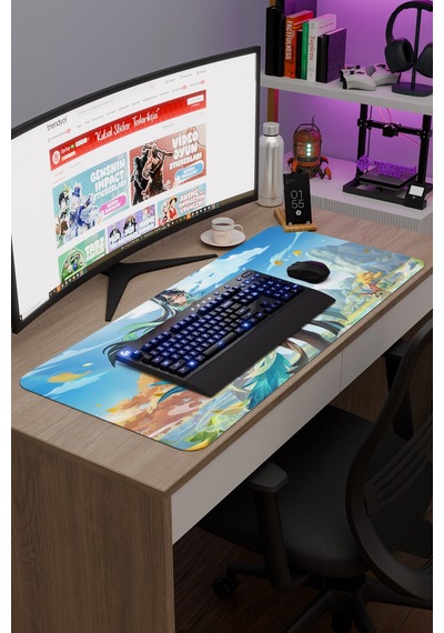 Xianyun Genshin Impact Anime Gacha V3 - 90x40 Xxl Gaming Mouse Pad Fare Altlığı