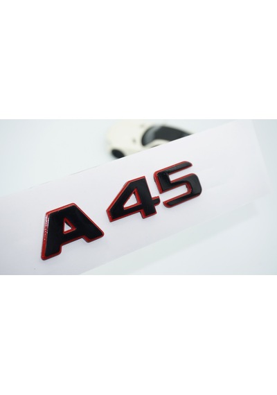 Dk Tuning A 45 Bagaj Kırmızı Siyah Abs Yazı Logo Benz İle Uyumlu