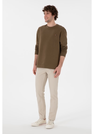 U.S. Polo Assn. Erkek Comfort Fit Bisiklet Yaka Haki İnce Sweatshirt 50309858-VR027