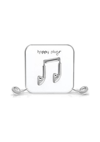 Happy Plugs Kulak içi Kulaklık Parlak Gümüş 7735