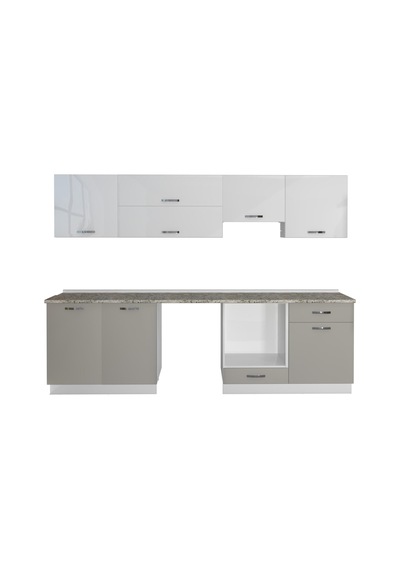 Decoraktiv Elite 280y Ankastre Fırın Modüllü Mdf Hazır Mutfak Dolabı - Tezgah Dahil - Kumtaşı - Beyaz Bej Decoraktiv Elite 280y Ankastre Fırın Modüllü Mdf Hazır Mutfak Dolabı - Tezgah Dahil - Kumtaşı - Beyaz Bej